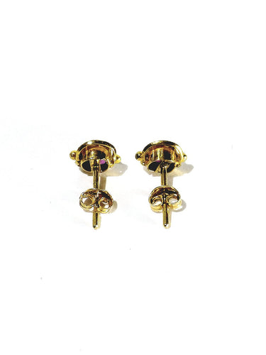 Boucles d'oreilles en or jaune et rubis 58 Facettes 1809238