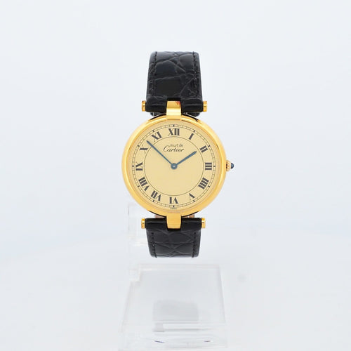 Cartier Must Vendôme - Montre LM en vermeil cadran romain citron 58 Facettes 573