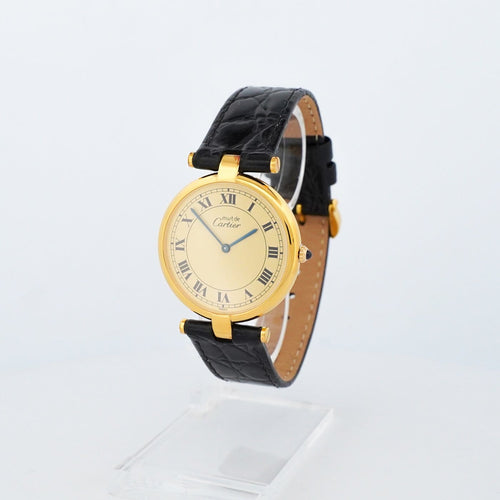 Cartier Must Vendôme - Montre LM en vermeil cadran romain citron 58 Facettes 573