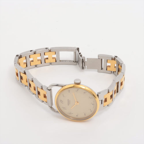 Hermès Arceau - Montre bicolore en acier et plaqué or jaune 58 Facettes Hermès Arceau