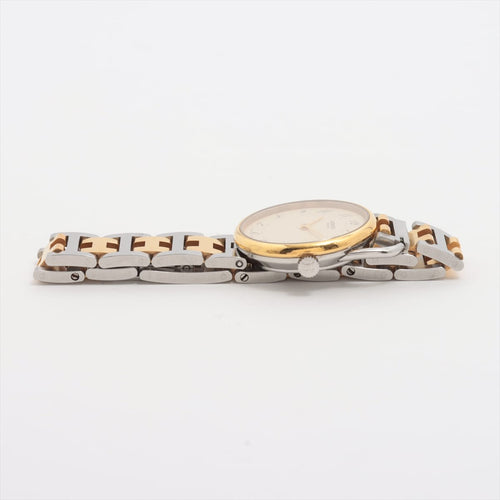 Hermès Arceau - Montre bicolore en acier et plaqué or jaune 58 Facettes Hermès Arceau