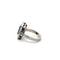 Bague 55 Bague rectangulaire en or blanc, topaze bleue et diamants 58 Facettes 50497