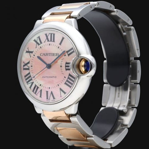 Cartier Ballon Bleu - Montre 36 mm en or rose et acier 58 Facettes MT47805