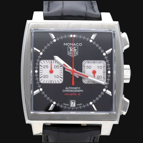 TAG Heuer Monaco - Montre chronographe Calibre 12 en acier 58 Facettes MT47420