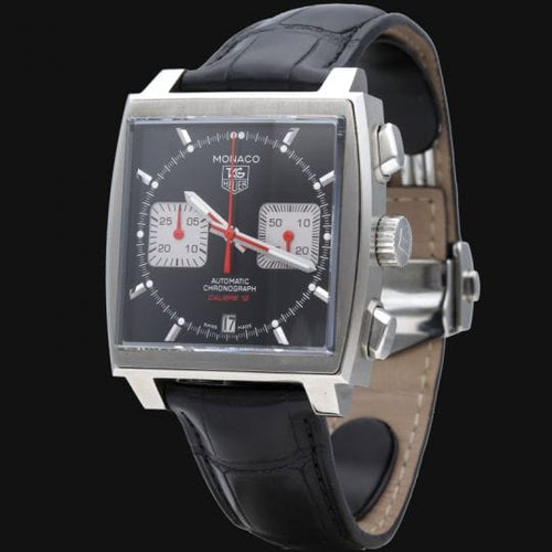 TAG Heuer Monaco - Montre chronographe Calibre 12 en acier 58 Facettes MT47420