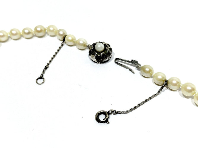 Collier de perles de culture et argent 58 Facettes 1809544