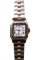 Cartier Santos Carrée Godron - Montre en acier et or jaune 58 Facettes MONTRE-016