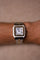 Cartier Santos Carrée Godron - Montre en acier et or jaune 58 Facettes MONTRE-016