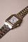 Cartier Santos Carrée Godron - Montre en acier et or jaune 58 Facettes MONTRE-016
