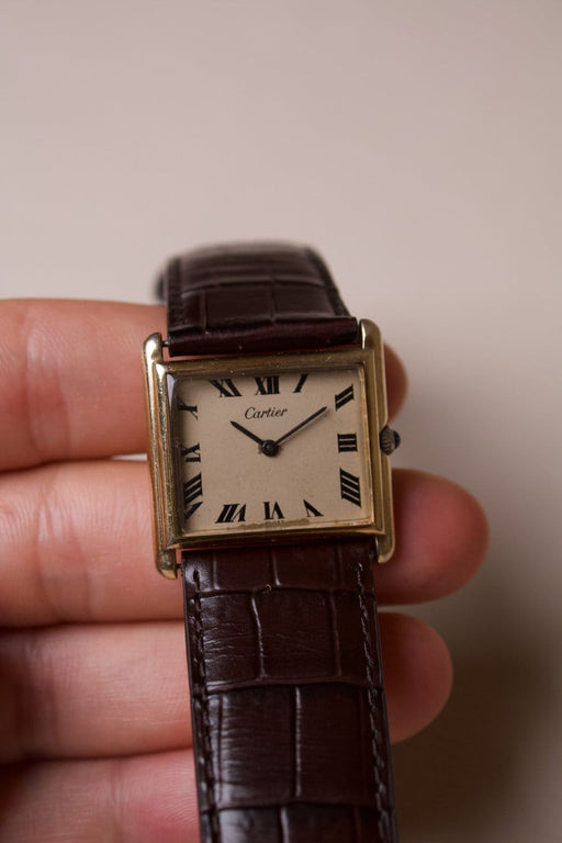 Cartier Tank Must - Montre grand modèle en vermeil 58 Facettes MONTRE-017