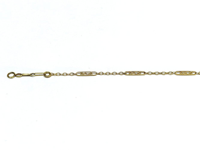 Collier drapé en or champagne et perles 58 Facettes 1809856