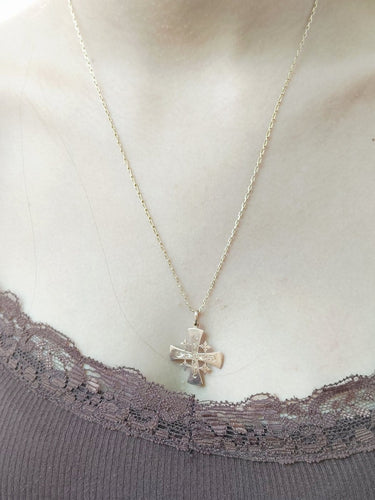 Pendentif Croix de Jérusalem - Pendentif en or rose 18 carats 58 Facettes 1809874