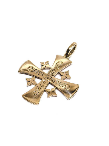 Pendentif Croix de Jérusalem - Pendentif en or rose 18 carats 58 Facettes 1809874