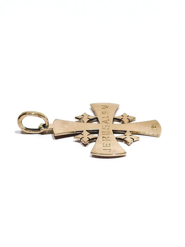 Pendentif Croix de Jérusalem - Pendentif en or rose 18 carats 58 Facettes 1809874