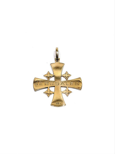 Pendentif Croix de Jérusalem - Pendentif en or rose 18 carats 58 Facettes 1809874