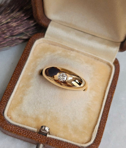 55.5 Bague jonc anglais en or jaune et diamant 58 Facettes 754