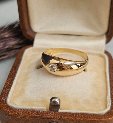 55.5 Bague jonc anglais en or jaune et diamant 58 Facettes 754