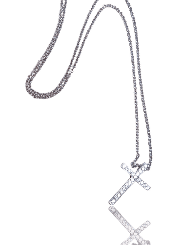 Pasquale Bruni - Collier croix en or blanc 18k et diamants 58 Facettes 60024086