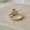 59 Bague en or jaune 585 avec tanzanite et diamants 58 Facettes HJ062632