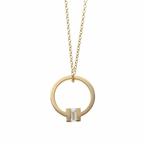Tiffany & Co. T Circle - Pendentif en or rose et diamant 58 Facettes tlnadeqnyz