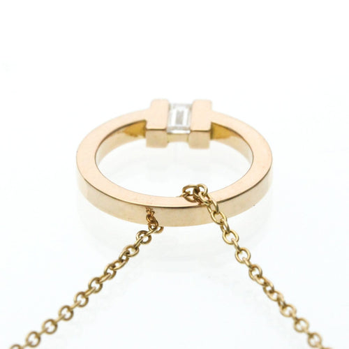 Tiffany & Co. T Circle - Pendentif en or rose et diamant 58 Facettes tlnadeqnyz