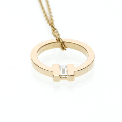 Tiffany & Co. T Circle - Pendentif en or rose et diamant 58 Facettes tlnadeqnyz