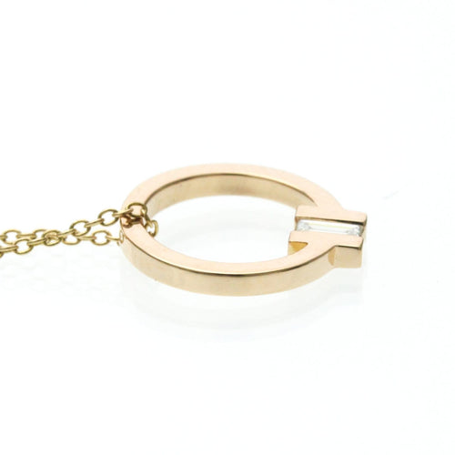 Tiffany & Co. T Circle - Pendentif en or rose et diamant 58 Facettes tlnadeqnyz