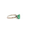 Bague 52 Bague solitaire en or blanc 18 ct et émeraude colombienne 58 Facettes 50501