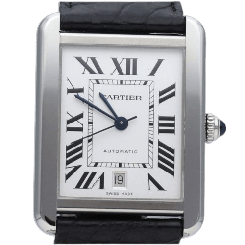 Montre Cartier - Montre Tank Solo XL en acier 58 Facettes MT47640
