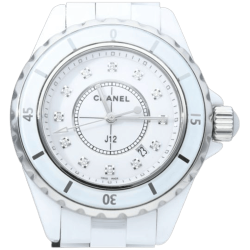 Chanel J12 - Montre 33 mm en céramique et diamants 58 Facettes MT46972
