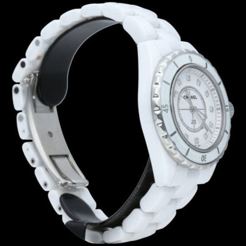 Chanel J12 - Montre 33 mm en céramique et diamants 58 Facettes MT46972