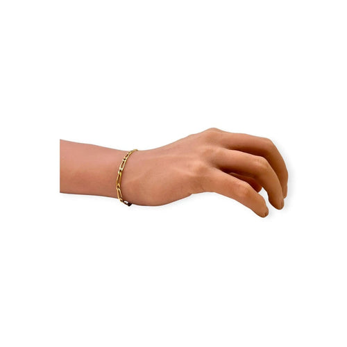 Bracelet maille Figaro en or jaune 18K 58 Facettes 330101473