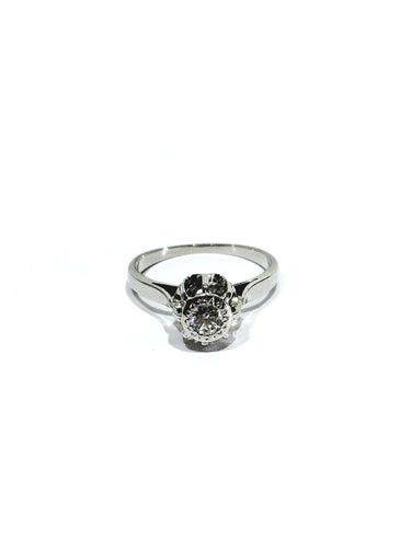 49 Bague solitaire en or blanc et diamant 58 Facettes 1810607