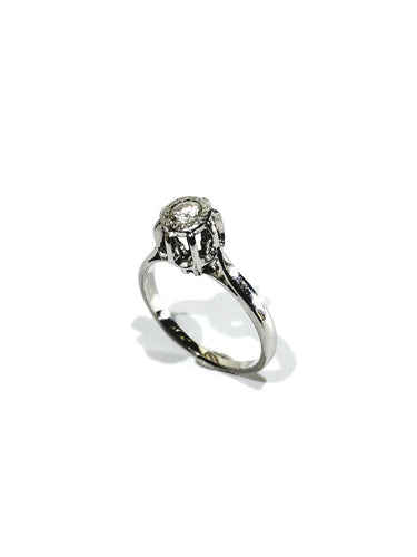 49 Bague solitaire en or blanc et diamant 58 Facettes 1810607
