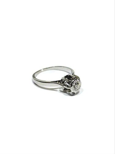 49 Bague solitaire en or blanc et diamant 58 Facettes 1810607