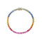 Bracelet Bracelet tennis en or 18 carats et saphirs multicolores 58 Facettes GBT1025YG