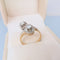 54 Bague toi et moi vintage en or 18K deux tons et diamants 58 Facettes 1795