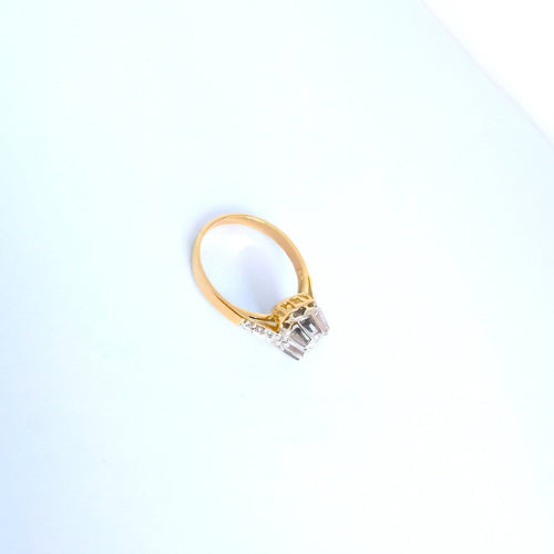 Bague 54 Bague toi et moi vintage en or 18K deux tons et diamants 58 Facettes 1795