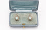 Boucles d'oreilles anciennes en or jaune, opales et diamants 58 Facettes 13420
