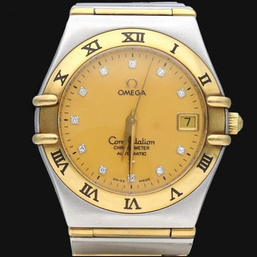 Omega Constellation - Montre en or jaune, acier et diamants 58 Facettes MT47961