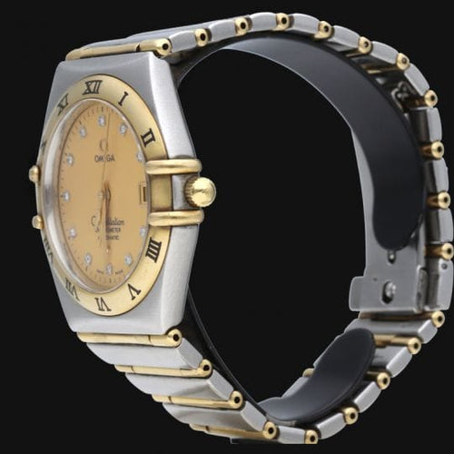 Omega Constellation - Montre en or jaune, acier et diamants 58 Facettes MT47961