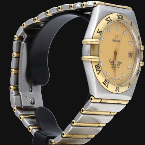 Omega Constellation - Montre en or jaune, acier et diamants 58 Facettes MT47961