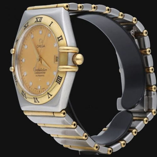 Omega Constellation - Montre en or jaune, acier et diamants 58 Facettes MT47969
