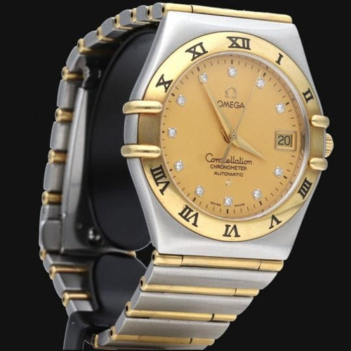 Omega Constellation - Montre en or jaune, acier et diamants 58 Facettes MT47969