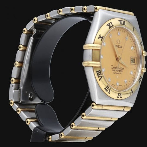 Omega Constellation - Montre en or jaune, acier et diamants 58 Facettes MT47969