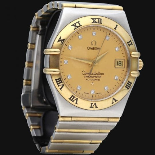 Omega Constellation - Montre en or jaune, acier et diamants 58 Facettes MT47970