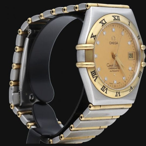 Omega Constellation - Montre en or jaune, acier et diamants 58 Facettes MT47971