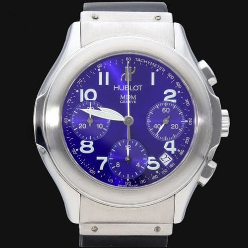 Montre Hublot - Montre chronographe automatique en acier, modèle Elegant 58 Facettes MT47491