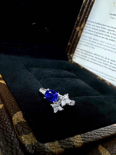 52 Louis Vuitton - Bague saphir du Cachemire 1,4 ct 58 Facettes jnci160