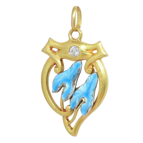26065-0291.p02_Ca  1900 Arts and Crafts Art Nouveau Gold Enamel Diamond Pendant-en.jpg